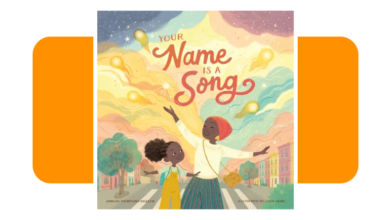 The cover of Your Name is a Song showing a young girl and her mother standing outside.
