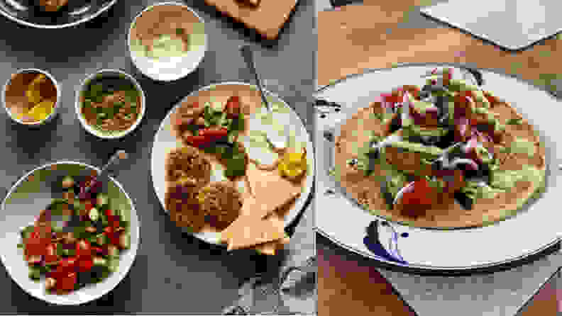 Amazon Meal Kit Falafel Dinner: PR Photo and Actual Photo