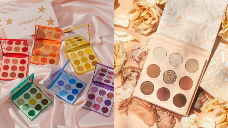 Colourpop eyeshadow palettes.