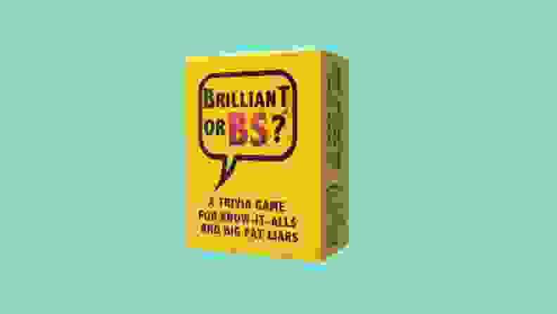 The box for the Brilliant or BS trivia game.