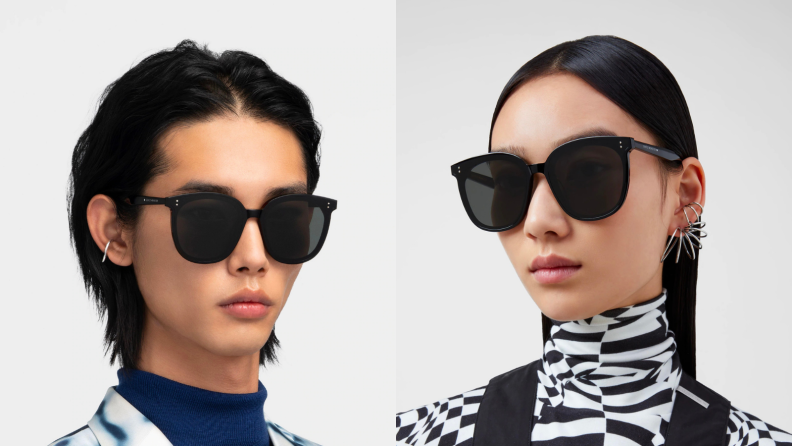 man and woman wearing oversized sunglasses from Gentle Monster