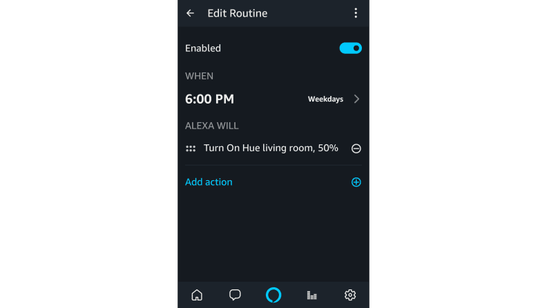 Build routines with Amazon Alexa
