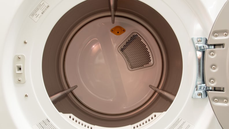 The dryer has a spacious drum