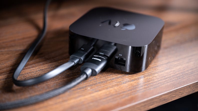 The back of the Apple TV4K (2021)