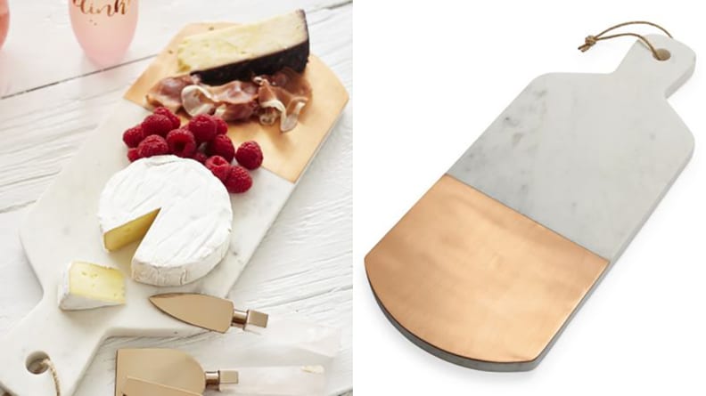 Marble and Copper Cheese Board