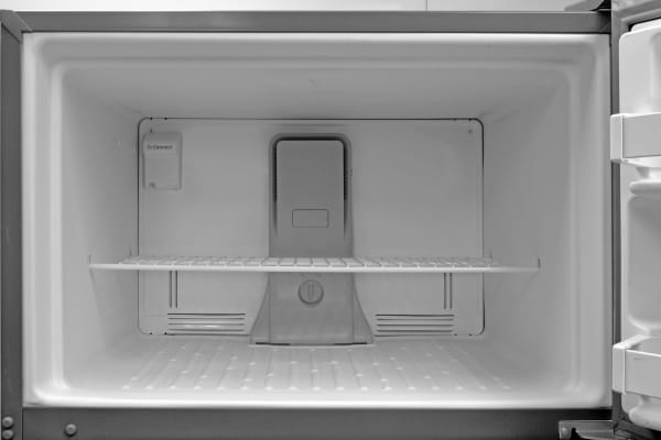 No lights in the Whirlpool WRT311FZDM's freezer, plus the shelf is made of wire. Ah, well, can't win 'em all...