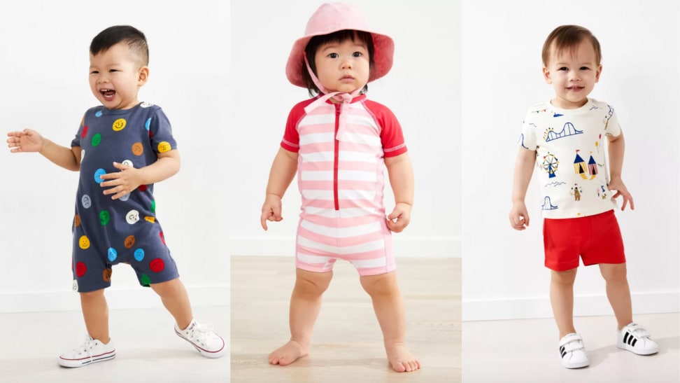 Babies in summer outfits