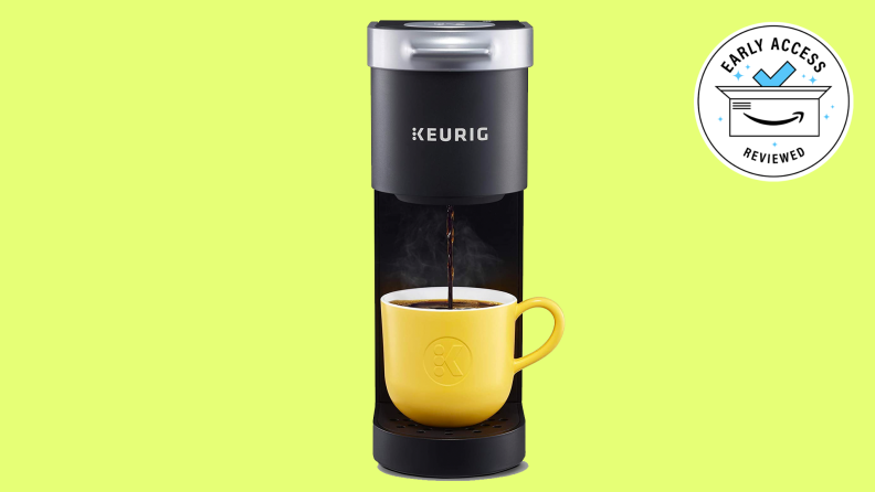 Keurig K-Mini on a yellow background