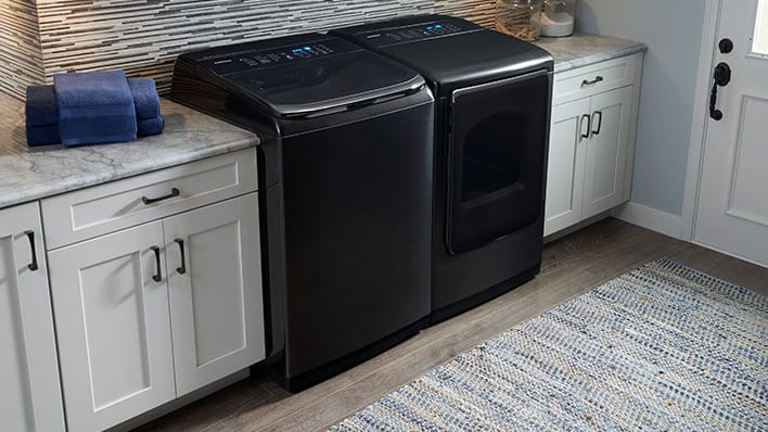 A Samsung DVE45M8750 dryer