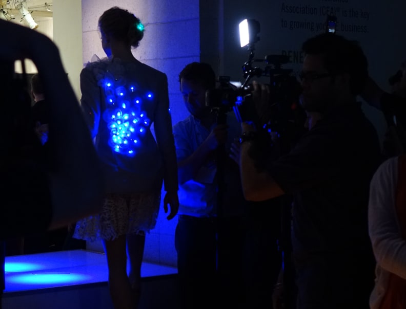 CE Week: The same illuminated flowers cascade over the Proxima Jacket's back.