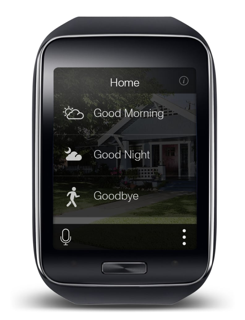 The SmartThings app for the Samsung Gear S