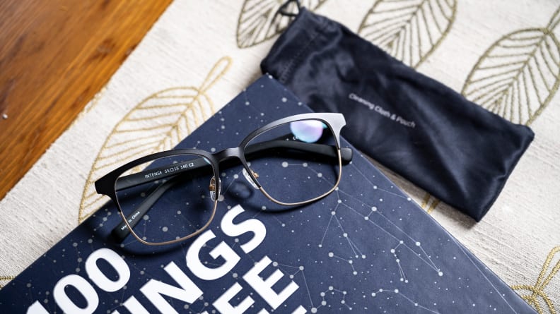 A pair of reading glasses from EyeBuyDirect