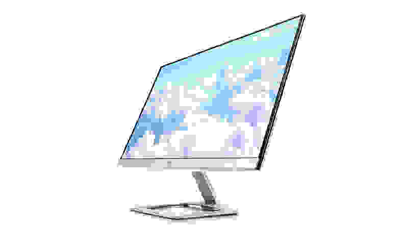 HP monitor on white background