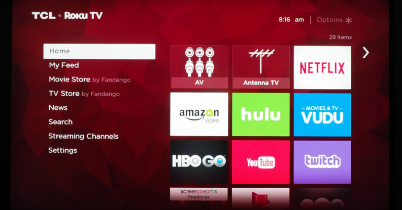 The TCL P Series comes bundled with the Roku streaming platform.