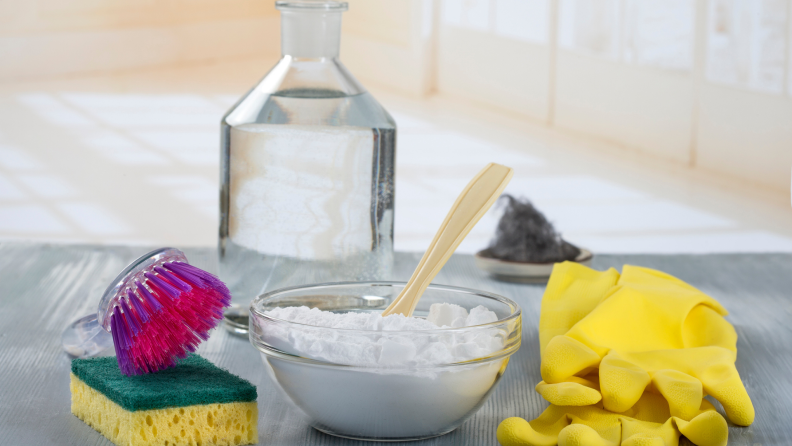 Eco-friendly natural cleaners with baking soda.