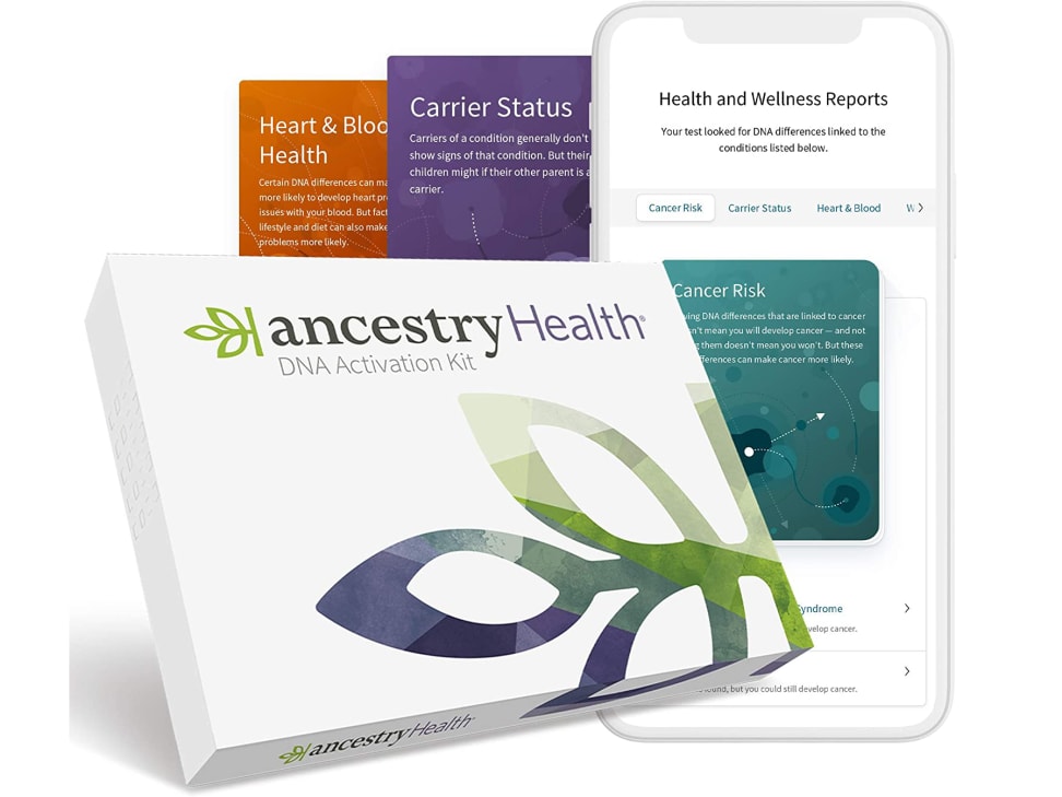 23andMe Health + Ancestry Service: Personal Genetic DNA Test Including  Health Predispositions, Carrier Status, Wellness, and Trait Reports (Before  You Buy See Important Test Info Below) 
