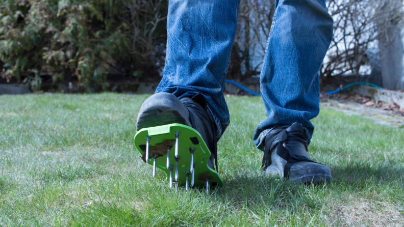 Wearing aerator shoes