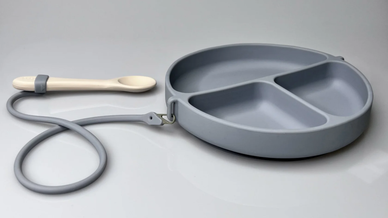 Gray plate from DropLess Plate