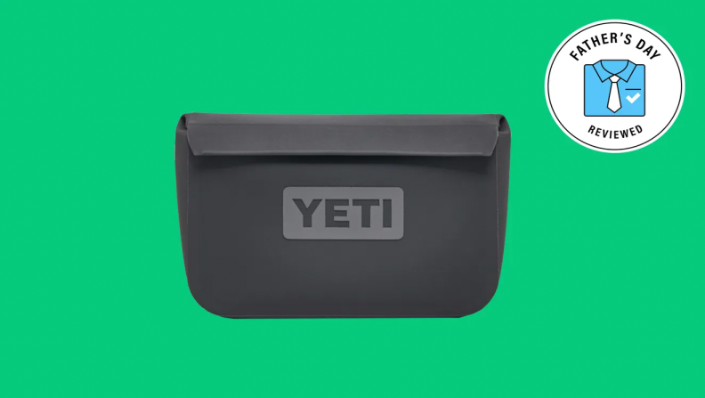 A small Yeti back that's waterproof and black.