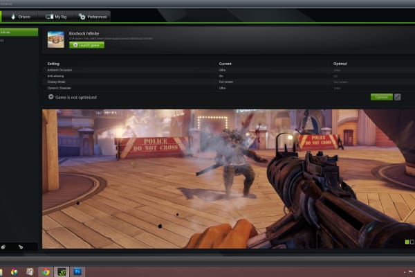 The game optimization feature on Nvidia GeForce Experience