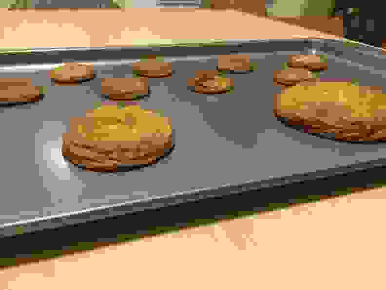 cookies on baking sheet