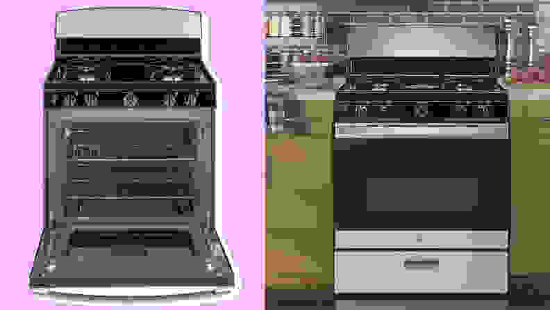 Side-by-side shots of the gas range.