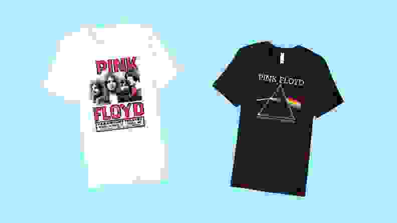 two pink floyd t shirts