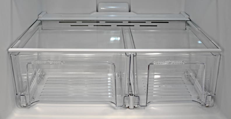 The Whirlpool WRT311FZDM's crispers slide well, but don't do a great job retaining moisture.