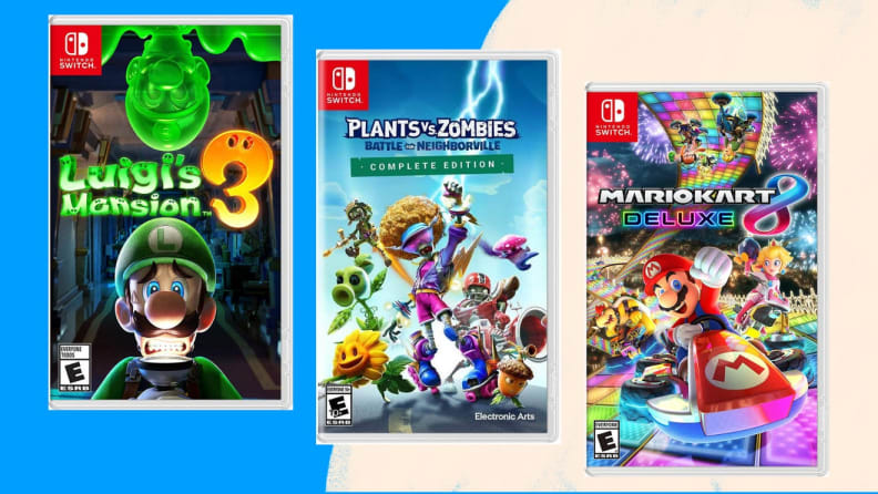 Assorted Nintendo video game covers.