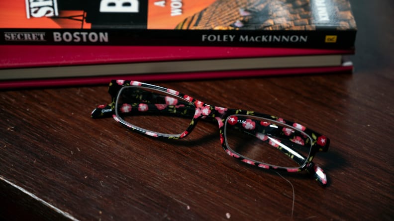 A pair of floral reading glasses from Readers.com