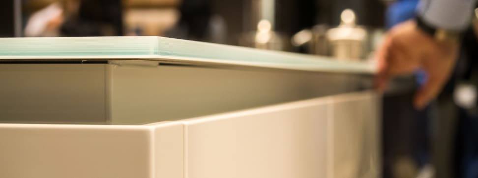 Tempered glass is just one of several alternatives to granite for countertops.