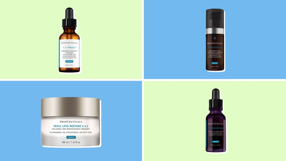 Collage of four SkinCeuticals products