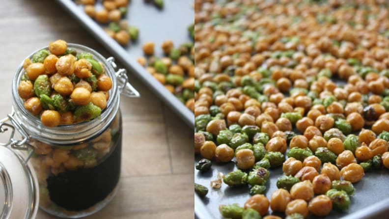 Crispy Chickpea and Edamame Oven Snack Recipe