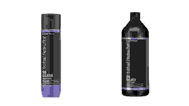 Two bottles of Matrix So Silver shampoo