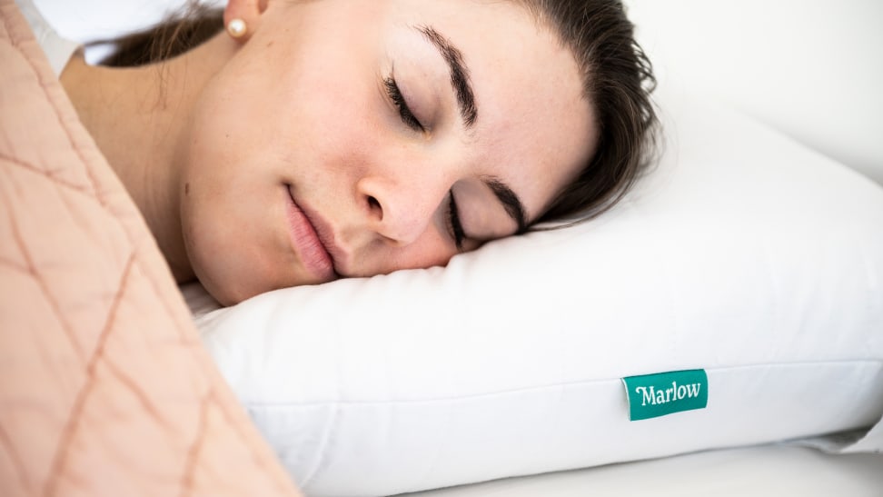 woman sleeping on Marlow pillow