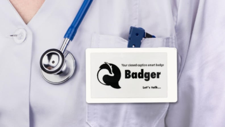 A Badger badge attached to a shirt