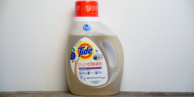 Tide PurClean comes in a clear bottle. It goes on sale in May.