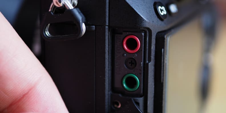 The A9 features both mic and headphone jacks, though it lacks some other top-tier video controls and modes.