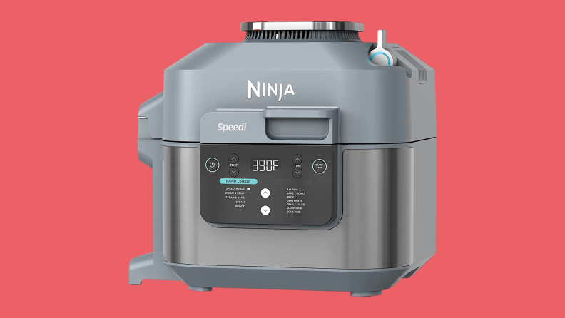 grey ninja air fryer and  rapid cooker