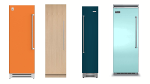 Four column refrigerators in a row
