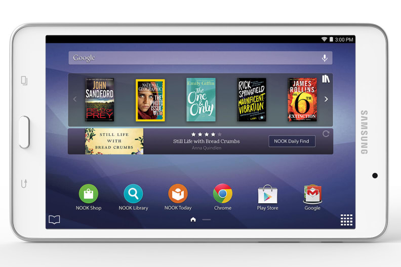 An image render of the Samsung Galaxy Tab 4 Nook.