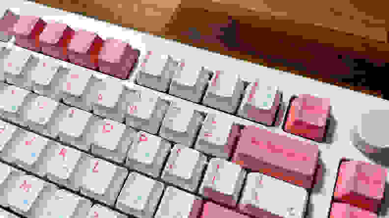 Close-up shot of the keyboard's keys.