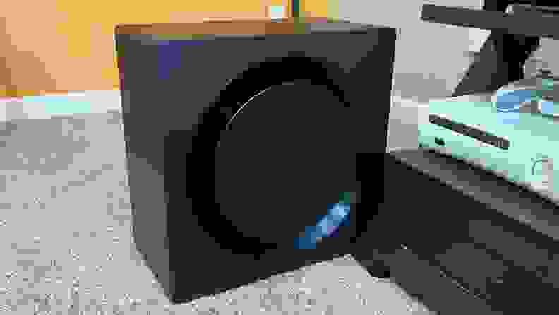 A subwoofer of the Samsung HW-Q990B.