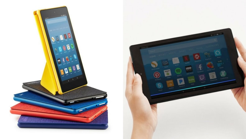 Two images of the Amazon Fire HD 8.