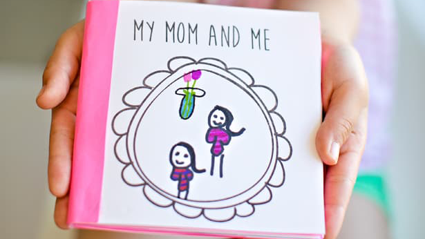 Homemade book about mom