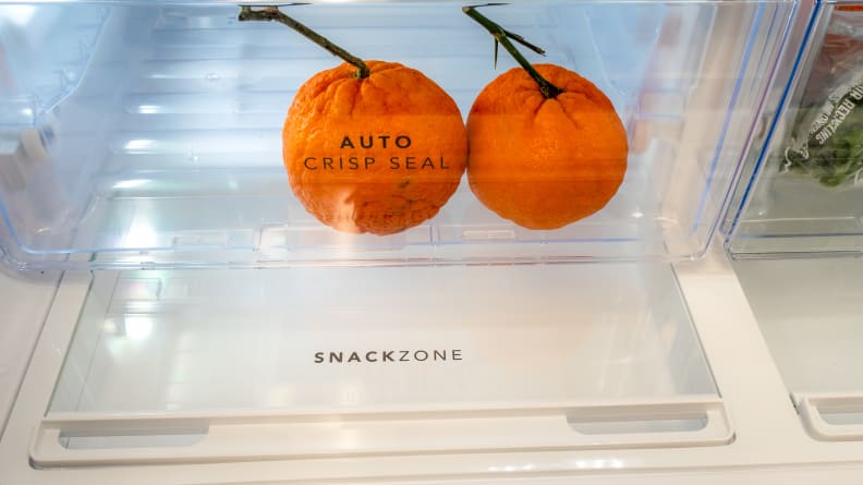 Our tests show that the crispers on this fridge are excellent.