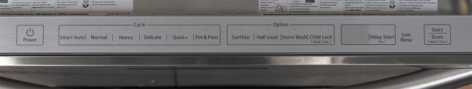 Samsung DW80F800UWS—Controls