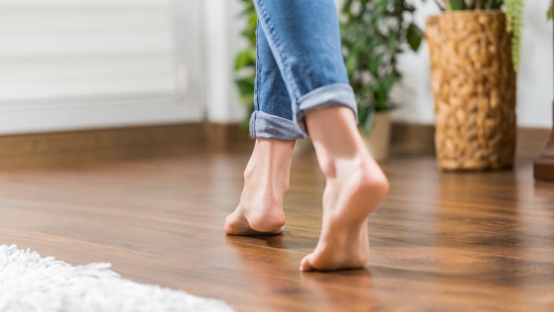 Your floors will stay clean longer if you take your shoes off in the house.