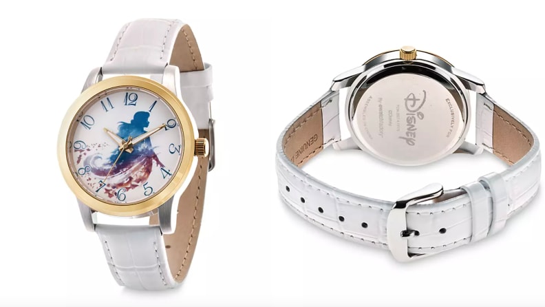 White watch with image on Anna from Frozen on it.