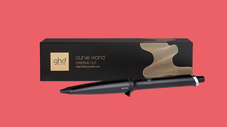 black curling wand next box